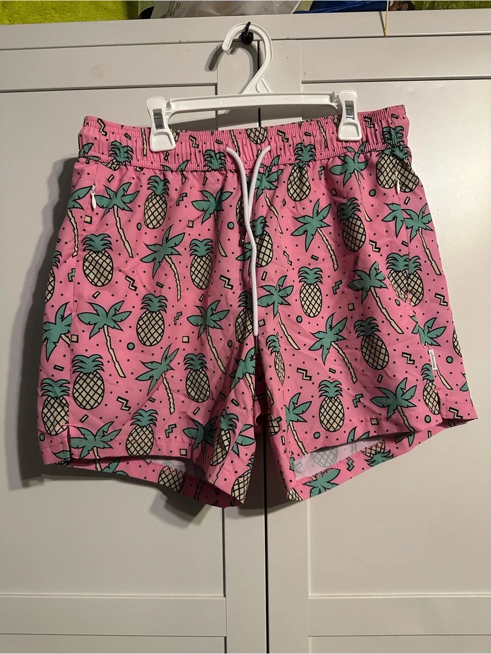 Maamgic Tropical Pink Pineapple Swim Trunks - Size Medium